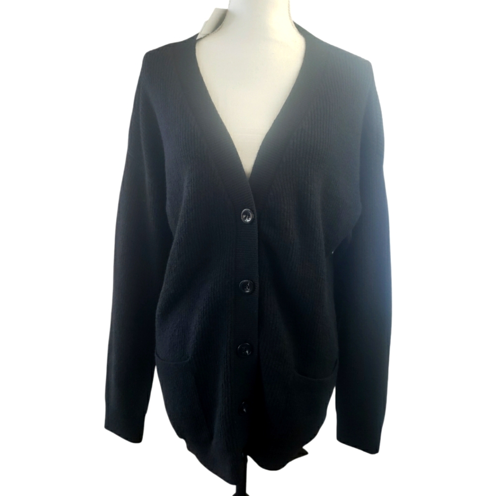 BP Button Front Cardigan NWT Long Line Size Medium in Black Retail $59